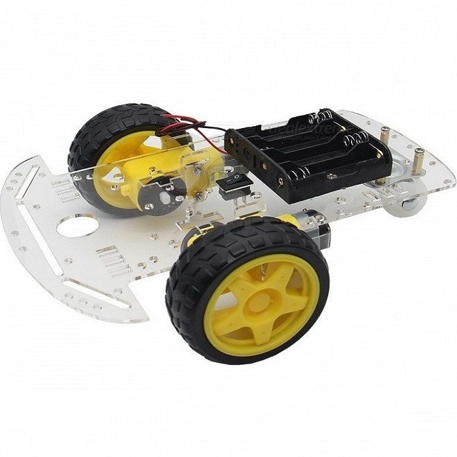 2WD Smart Car Robot Chassis Base Acrylic Plate Kit MCU 
