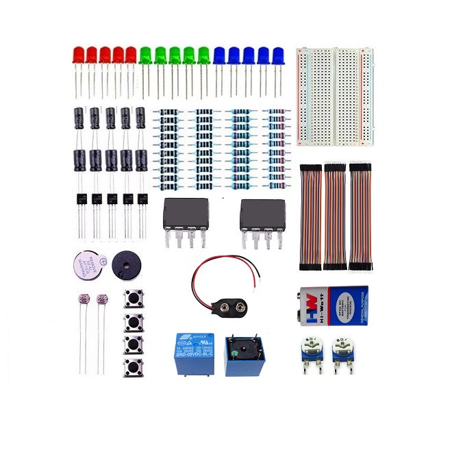 555 timer IC based electronics kit