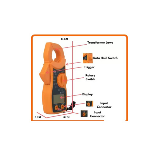 LCD Mini Digital Clamp Meter Multimeter 1