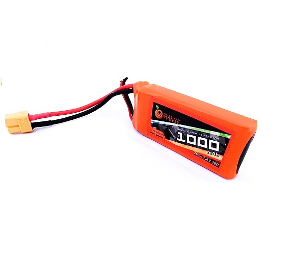 Orange 1000mAh 2S LiPo battery