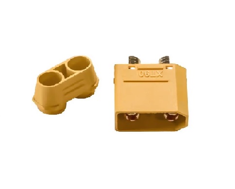 Male connector with housing